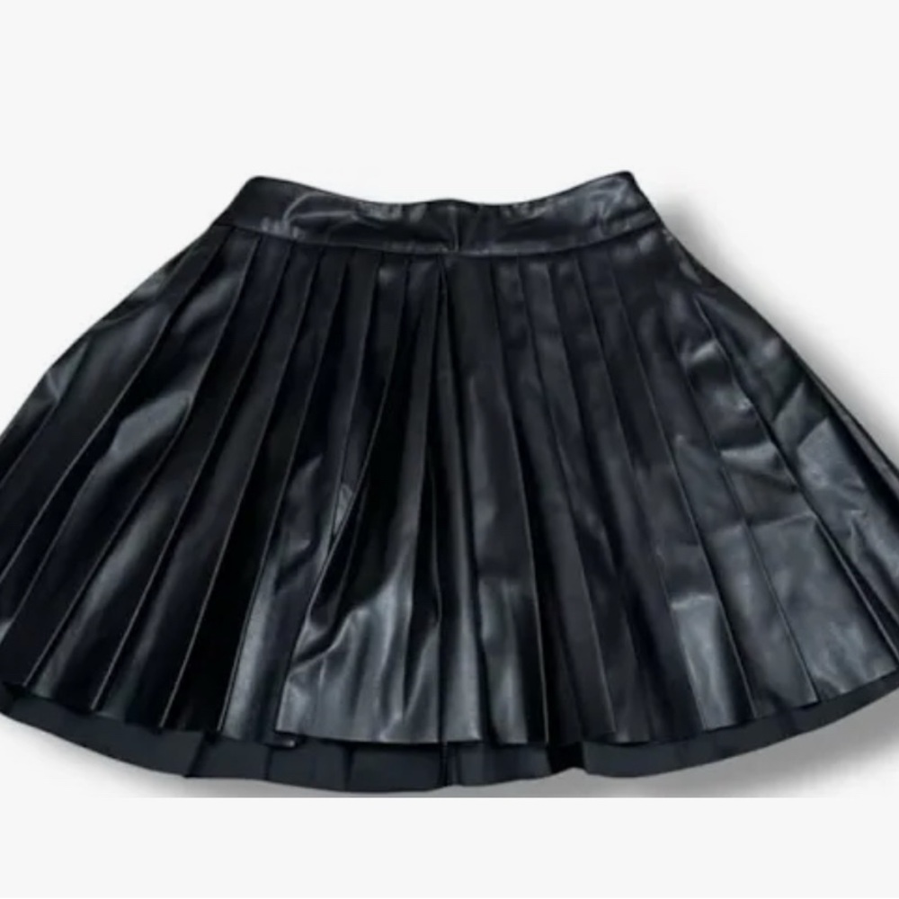 SHEIN Black Pleated Mini Skirt